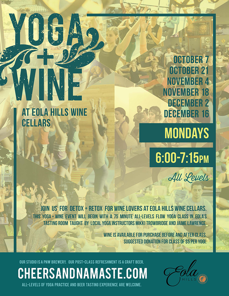 Yoga Benefit for Oregon Food Bank at Eola Hills Wine Cellars